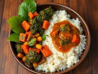Rice with Sukuma Wiki